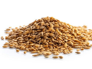 A pile of wheat on a white background