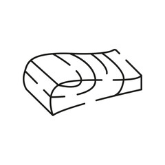 Sea food line icon. Fish restaurant and White meat. Fresh salmon fish icon in thin line style