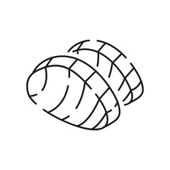 Sea food line icon. Fish restaurant and White meat. Fresh salmon fish icon in thin line style