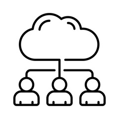 Beautifully designed vector of cloud communication in trendy style, easy to use icon
