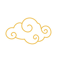 Oriental clouds illustration. Chinese cloud element. 