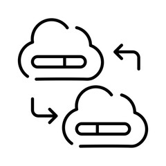 Beautifully designed icon of cloud network in modern style, premium vector