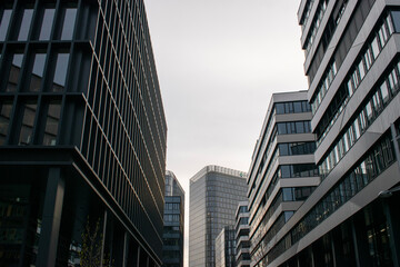 Fototapeta na wymiar modern composition with glass building