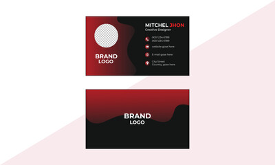 Modern and simple business card design,
Clean professional business card template, visiting card, professional Layout Design.