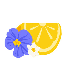flower and lemon