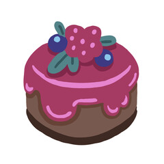 chocolate cake with cherries