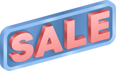 3D Product price tag.
3D Colored sale symbol.
3D render icon realistic illustration.Sale.
Sale delivery concept.