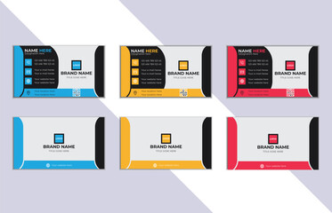 Business Card Mockup, Vector Illustration Design, Creative and Clean Design, Stationery Design, Simple Business Card Layout, Flat Vector Abstract Horizontal and Vertical Modern business card design,