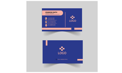 Modern Business Card - Creative and Clean Business Card Template. simple  colour vactor  with bloe bracground teamplate