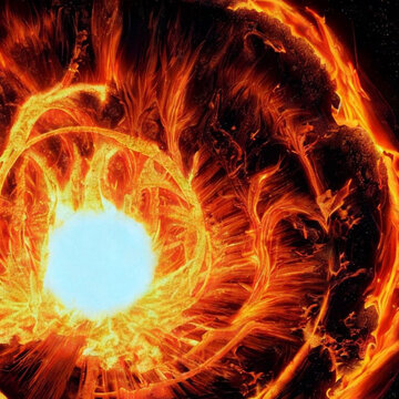 fiery explosion background by Generative AI