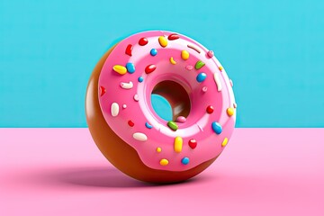 Donuts -  isolated background  - Generative AI