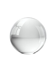 Glass ball on transparent background