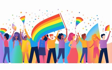 Fototapeta na wymiar Pride day people, Generative AI