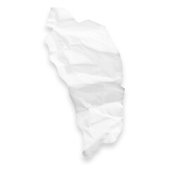 Country map of Dominica as a crumpled paper cut-out isolated on transparent background