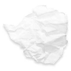 Country map of Zimbabwe as a crumpled paper cut-out isolated on transparent background