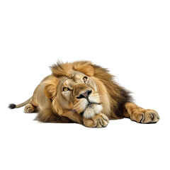 Fototapeta na wymiar Lion laying down