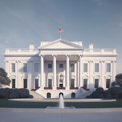 Naklejka premium US White House. Generative AI.