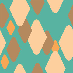 Rhombus seamless vector texture. Green background.
