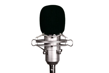 studio microphone isolated on transparent background,