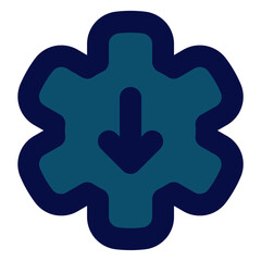 downgrade filled line, outline flat