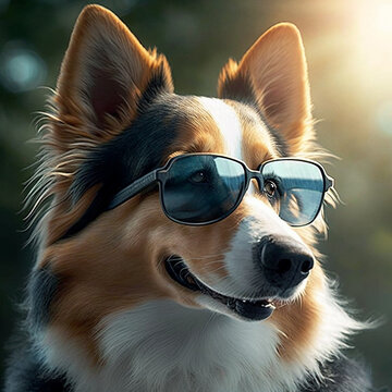 smart dog images with sunglass free download