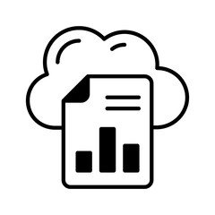 Beautiful designed vector of cloud report in modern style, easy to use icon