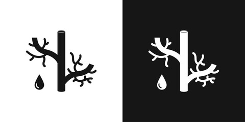 Blood vessel vector sign. Human artery, circulatory system