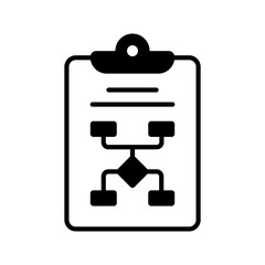 Data flow chart icon, algorithm vector in editable style, business planning