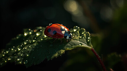 Ladybug in morning light