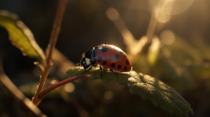 Ladybug in morning light