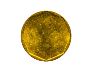  old empty gold coin on a przezroczystym isolated background. png