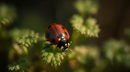 Ladybug in morning light