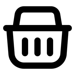 shopping basket outline business icon