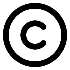 Fototapeta na wymiar copyright outline business icon