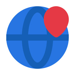worldwide Flat graphic design  business icon