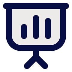 presentation filled line, outline flat business icon