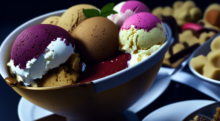 ice cream with chocolate