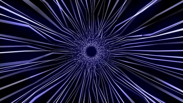 beautiful abstract tunnel from stripes and lines of futuristic digital glowing with bright energy