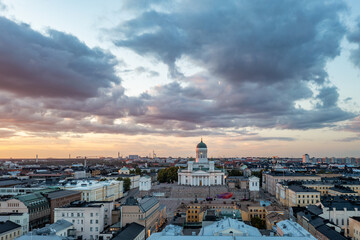 cityscape at sunset