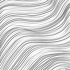 Hand drawn rough wavy lines vector background, wallpaper