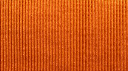 Orange Corduroy Fabric Texture Background - Textile Material - Generative AI