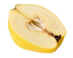 quince isolated on the white background, full depth of field