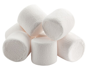 marshmallow isolated on white background, clipping path, full depth of field
