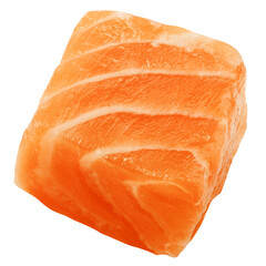 raw salmon, fish isolated on white background, full depth of field