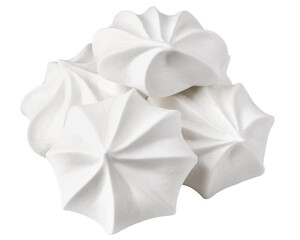 meringue, zephyr, marshmallow, isolated on white background, clipping path, full depth of field