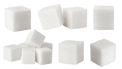 cane sugar cube isolated on white background, clipping path, full depth of field