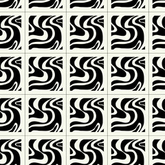 Fototapeta premium Vector monochrome geometric pattern in simple graphic design. Fashion trendy geometry.