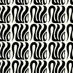 Vector monochrome geometric pattern in simple graphic design. Fashion trendy geometry.