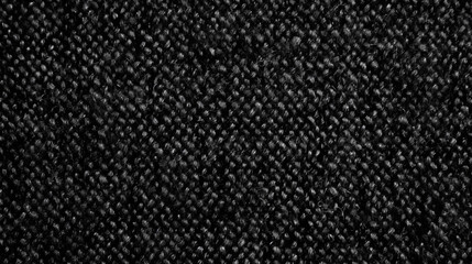 Black Tweed Fabric Texture Background - Textile Material - Generative AI