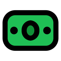 Fototapeta premium money filled line, outline flat icon